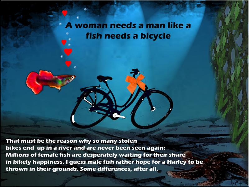 A woman needs a bycicle